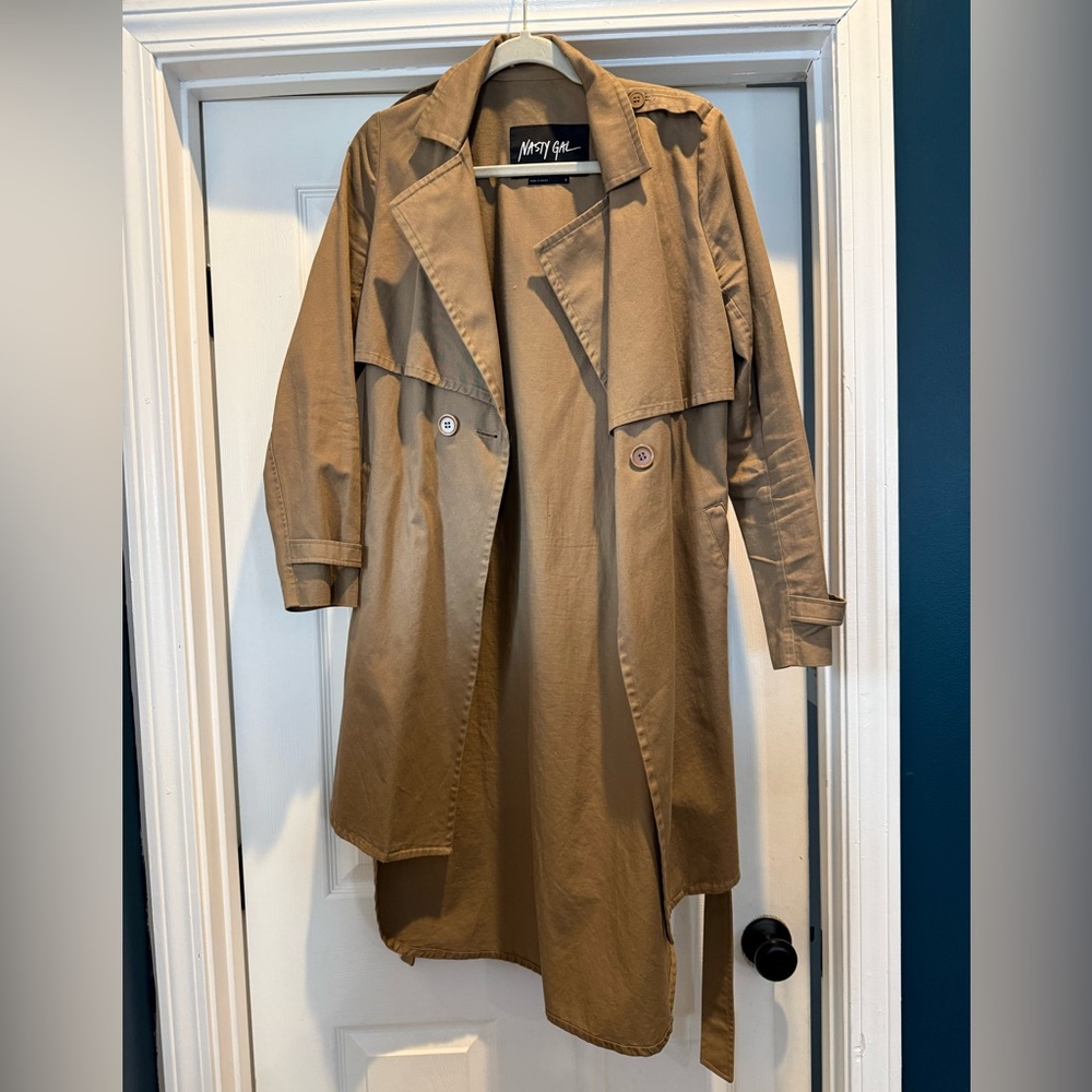 Nasty Gal Classic Brown Trench Coat